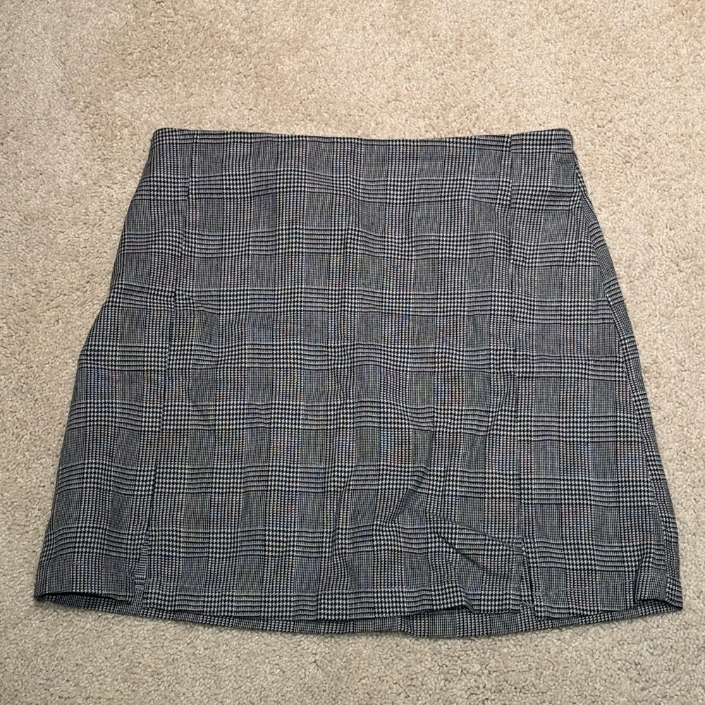 Brandy Melville Gray Black Pencil Mini Skirt
